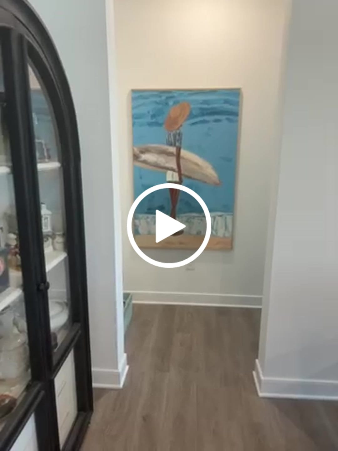 Customer video review of Abstract Portrait Canvas Art #AE098