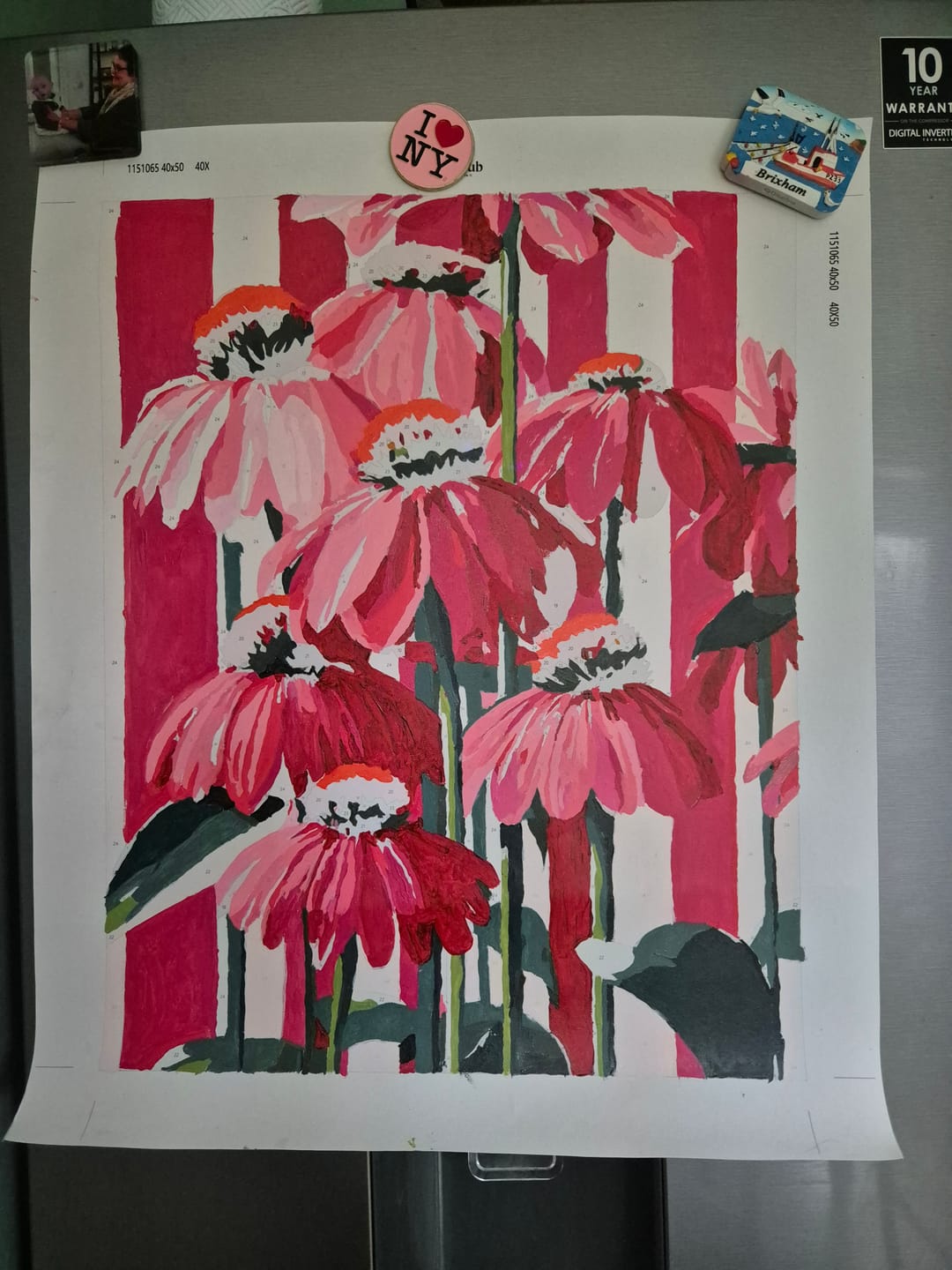 Customer photo review of Vertical blooms | Paint by Number