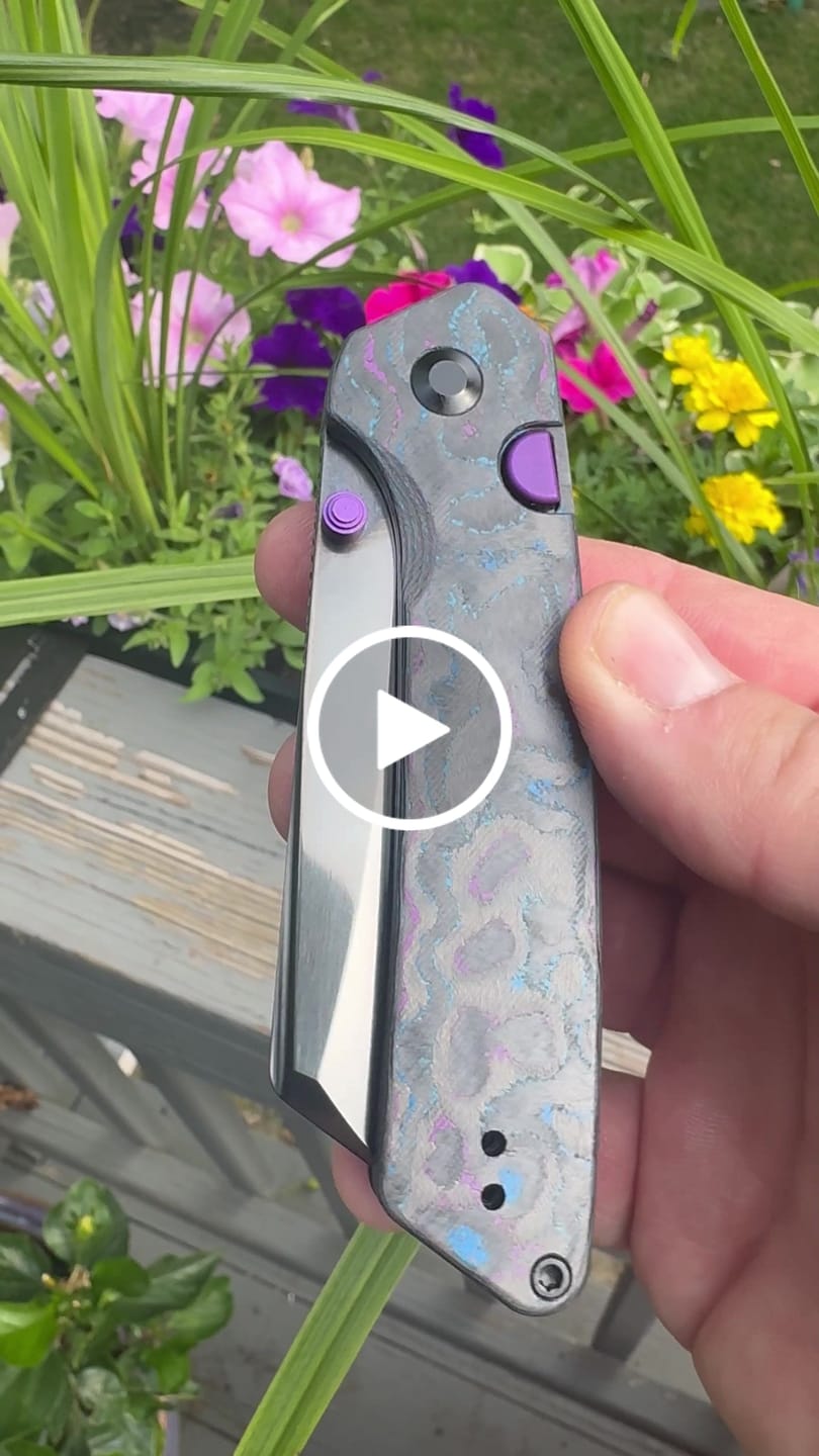 Customer video review of Kizer Madrac Button Liner Lock Camo Carbon Mirror DLC S45VN BLADE DISTRICT EXCLUSIVE