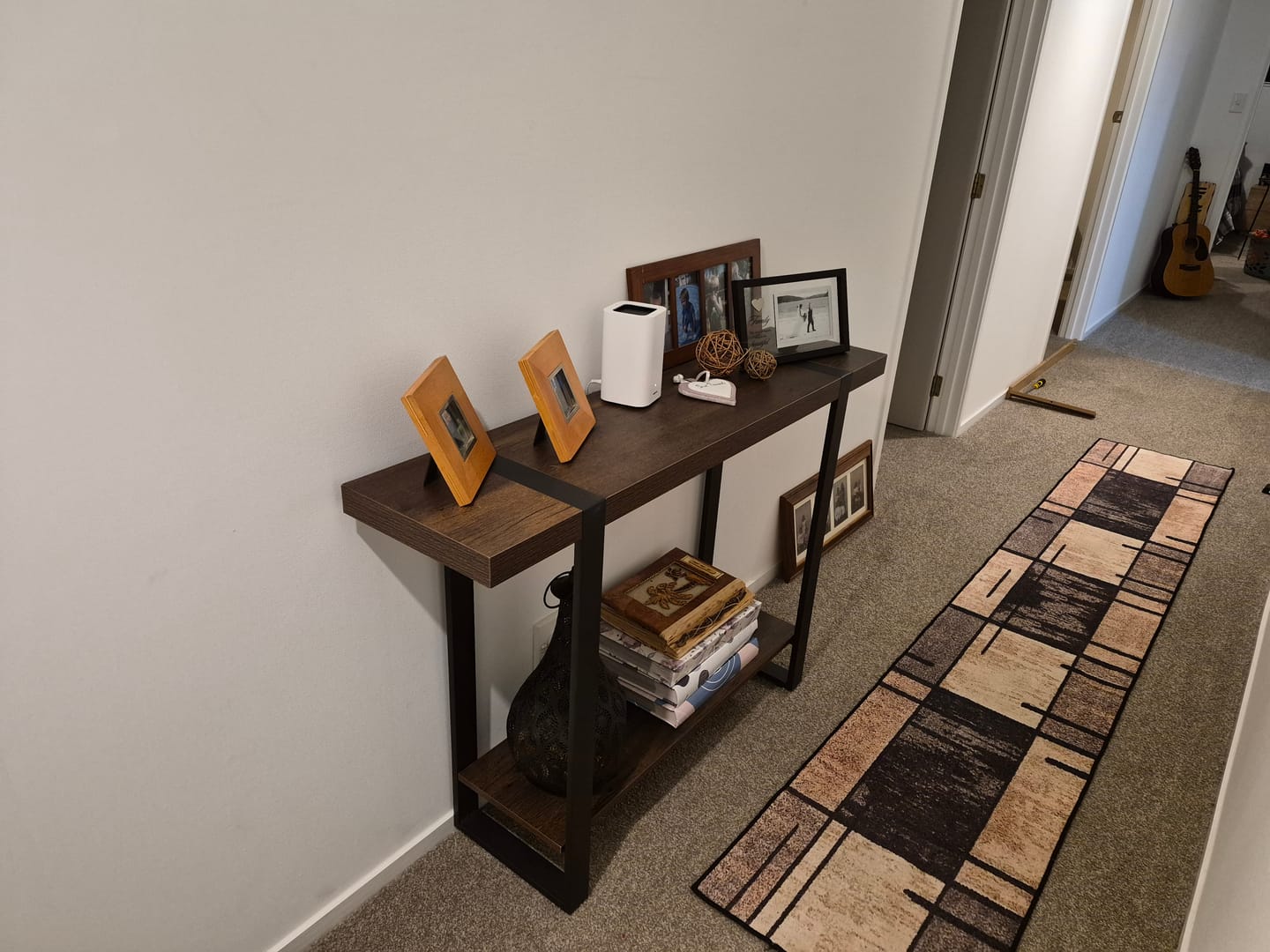 Customer photo review of Nova Console Table with Storage Shelf - Dark Oak