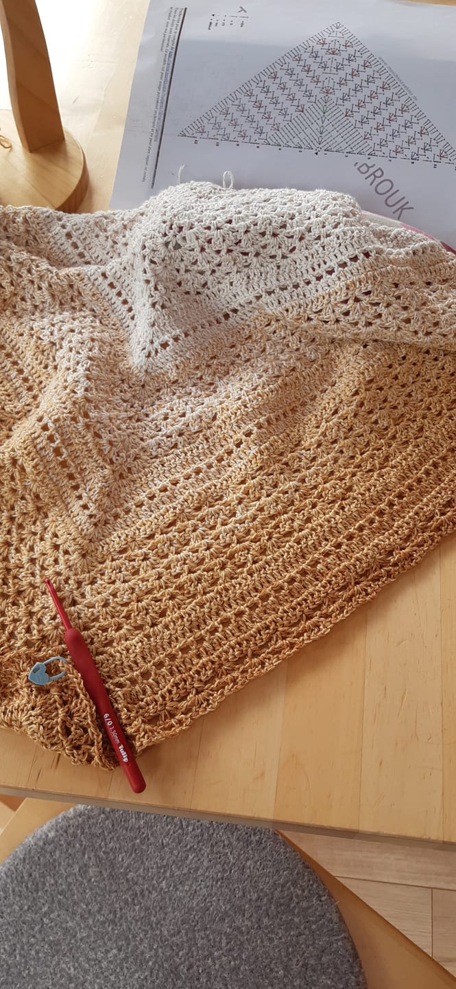Customer photo review of YarnArt Flowers Moonlight