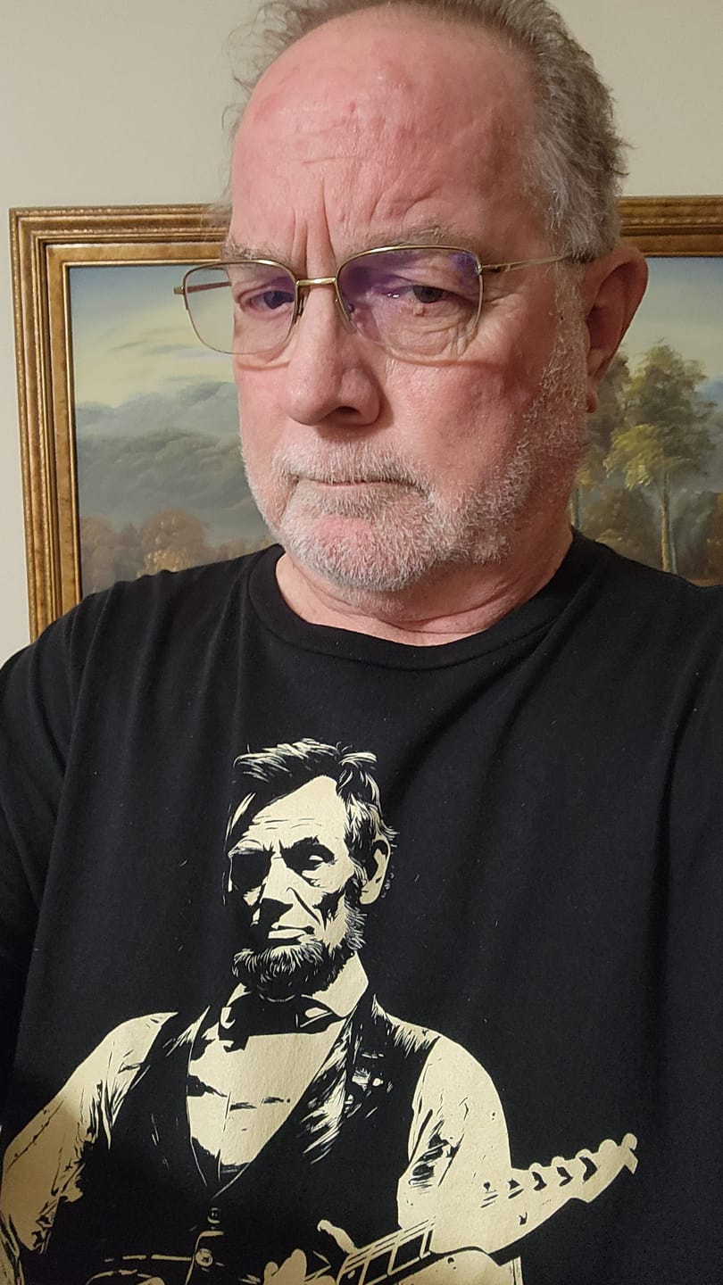 Customer photo review of Lincoln Guitar T-Shirt