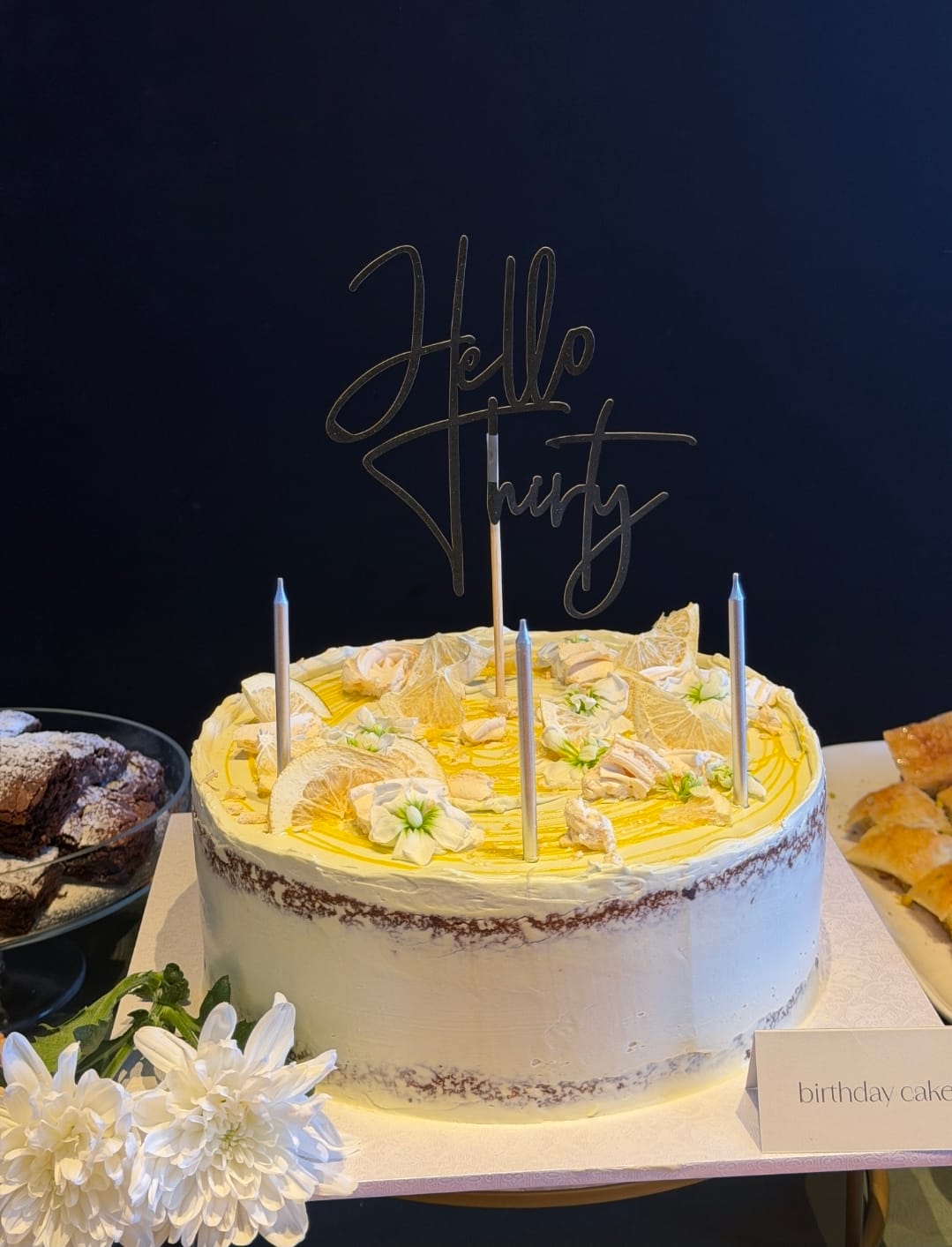 Customer photo review of lemon meringue cake