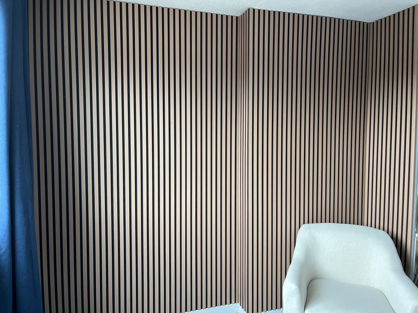 Customer photo review of Premium Acoustic Wall Panels - Natural Oak