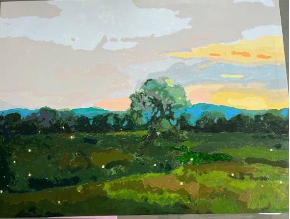 Customer photo review of Custom Paint By Numbers - Turn Trip Memory into Art