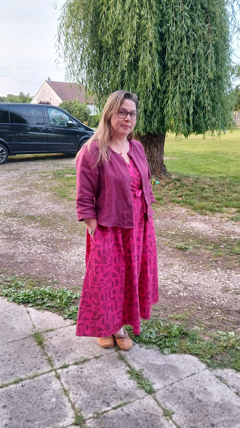 Customer photo review of Boléro Ange - lin lie de vin