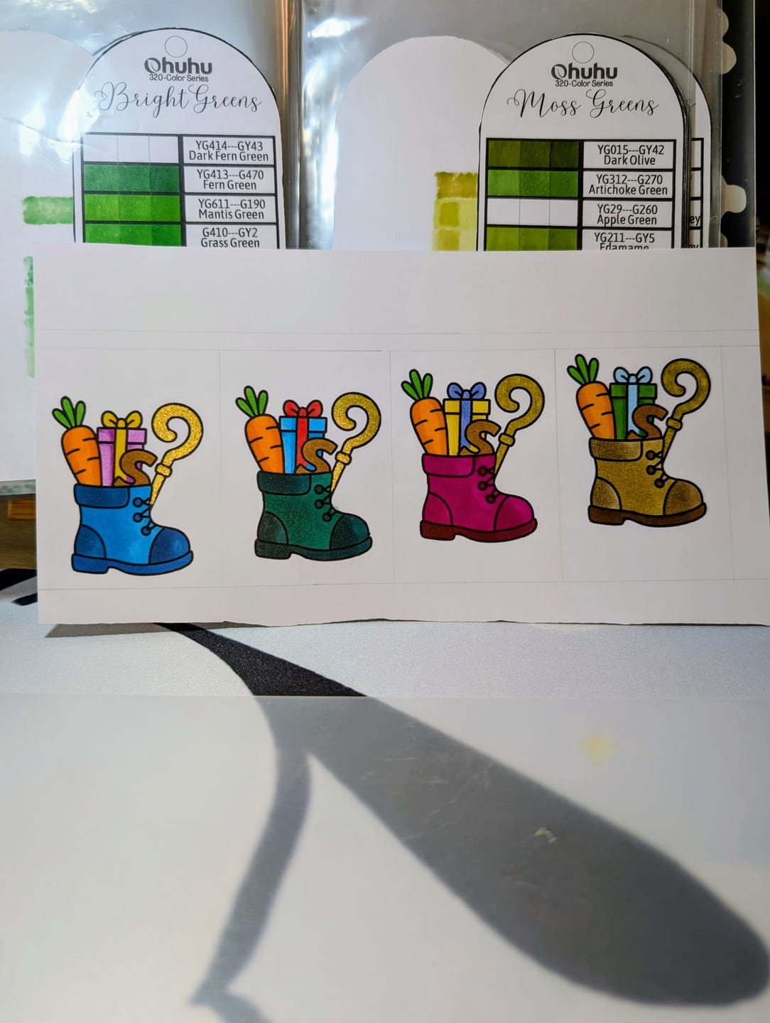 Customer photo review of Ohuhu Honolulu 48 Mid-tone Colors Dual Tips Alcohol Art Markers (New Color Codes)