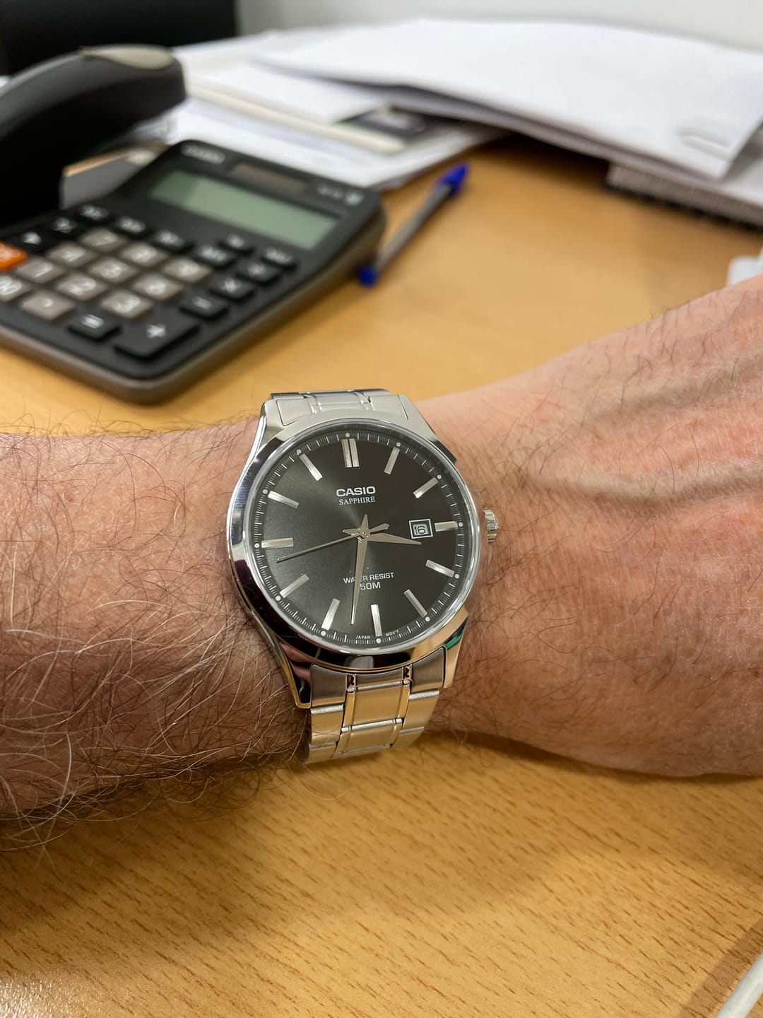 Customer photo review of Reloj Casio Sapphire Análogo MTS-115D-1AV Correa de Acero