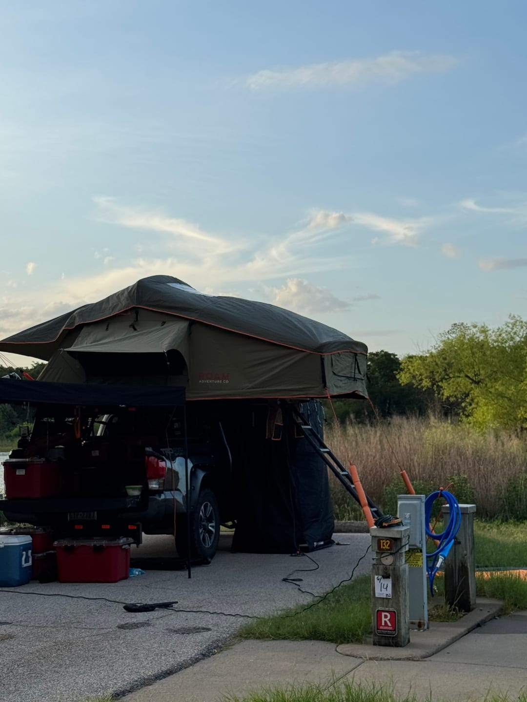 Customer photo review of OPENROAD Quick-Open Overland Shower/Privacy Awning V2