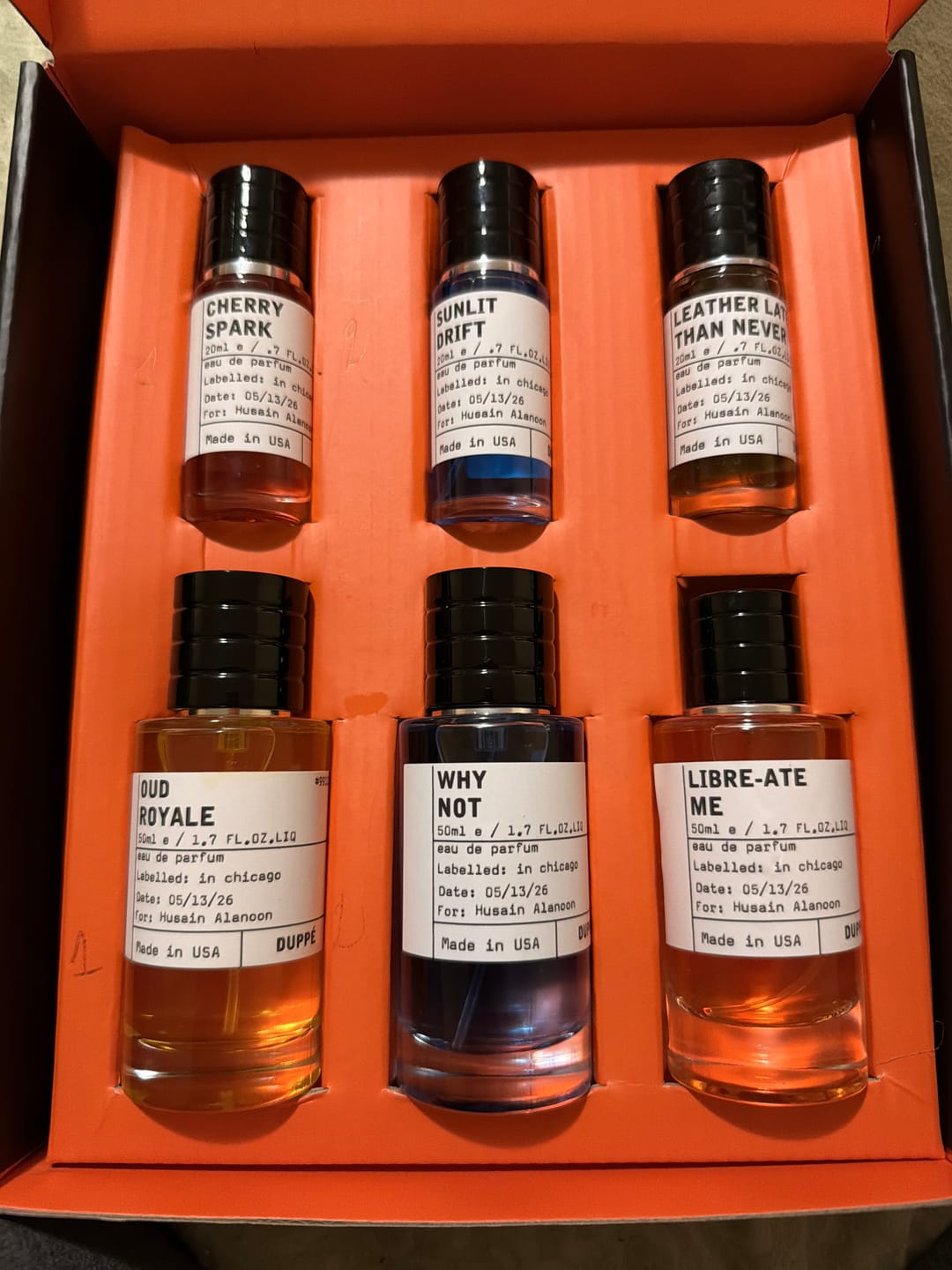 Customer photo review of 6 Scents. 1 Affordable Price.