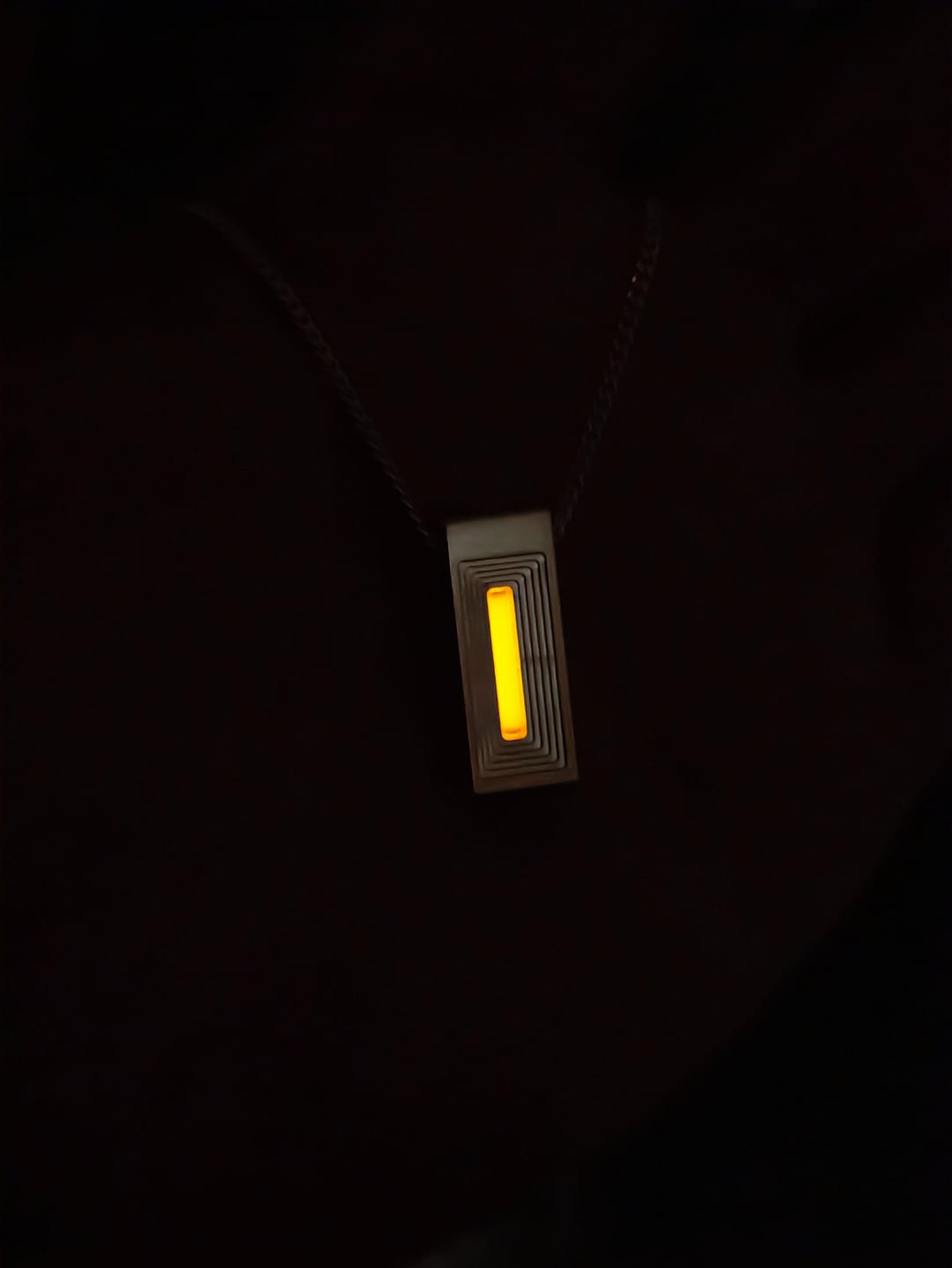 Customer photo review of Handcrafted Energy Core Tritium Necklace