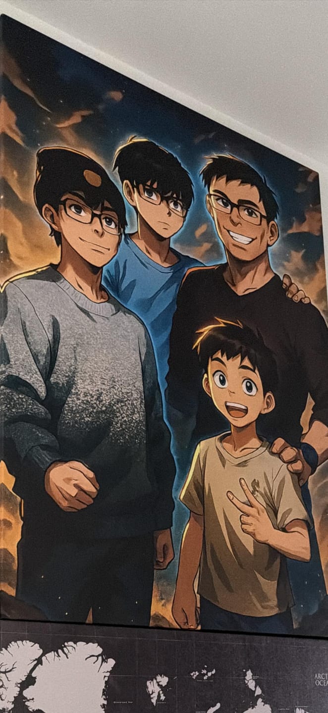Customer photo review of Personalized Canvas - Portrait in Anime style