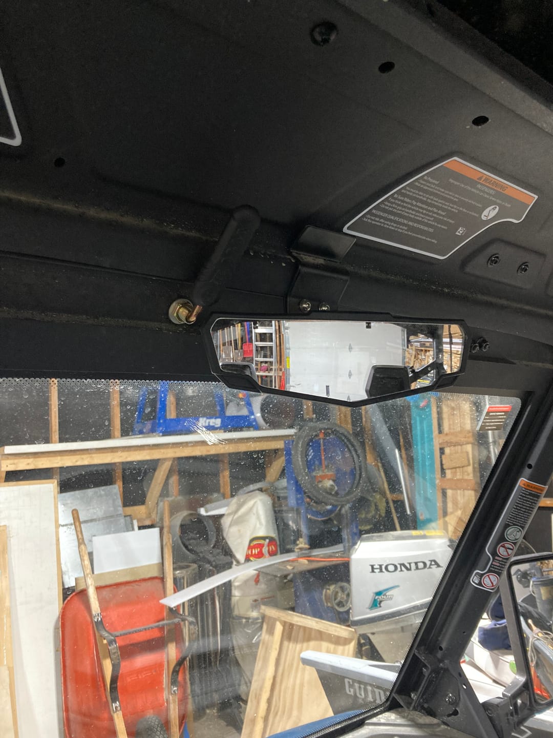 Customer photo review of UTV Rear View Mirror for Polaris Ranger/ Can-Am Defender