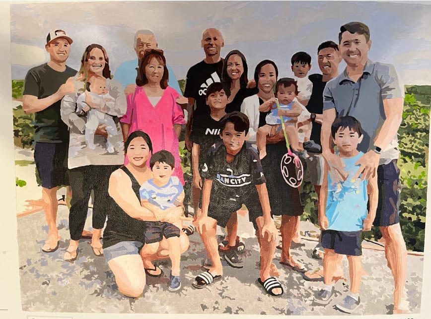 Customer photo review of Custom Paint By Numbers - Personalized Portraits Art
