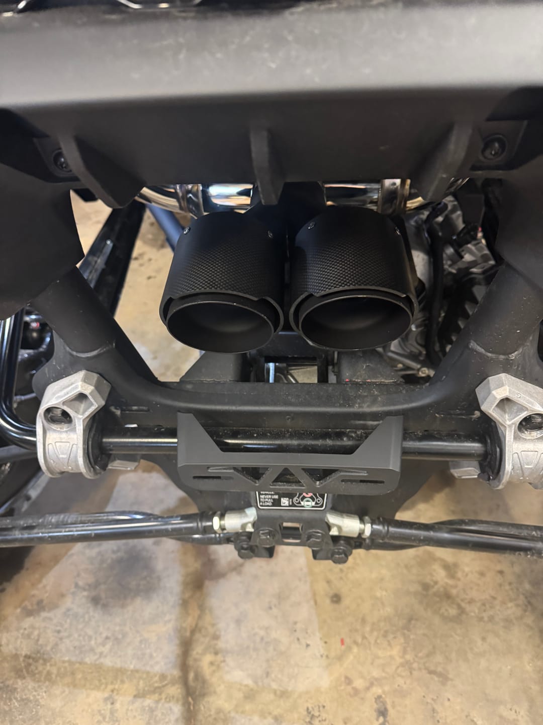 Customer photo review of RPM Maverick R Carbon / Colored Dual Exhaust Tips