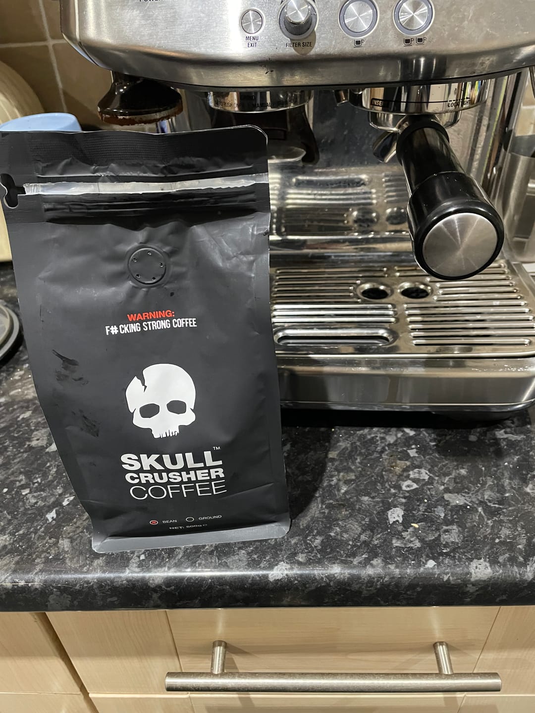Customer photo review of Skull Crusher - High Caffeine Coffee