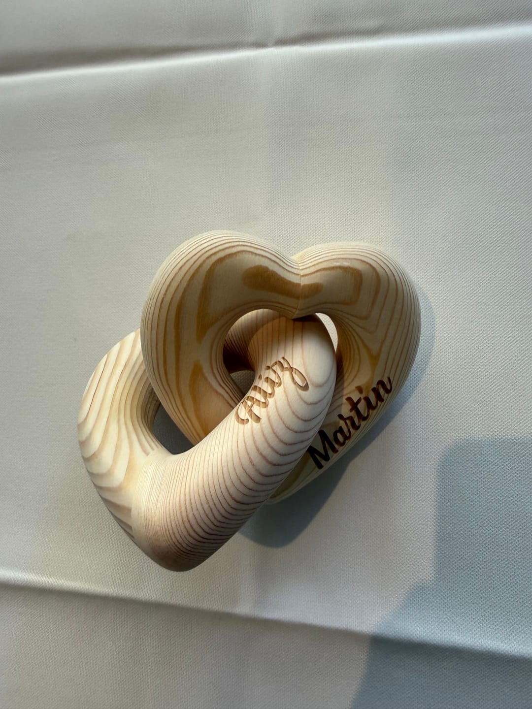 Customer photo review of Romantic Couple - Personalized Infinity Heart Sculpture