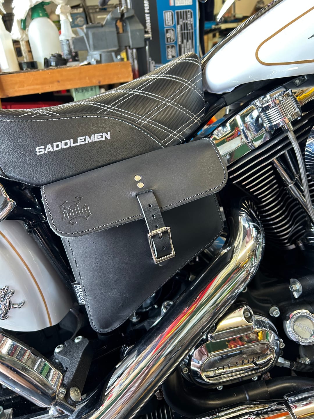 Customer photo review of H-D® Dyna Bolt On Battery Bag | Model DBB01 | Made in USA