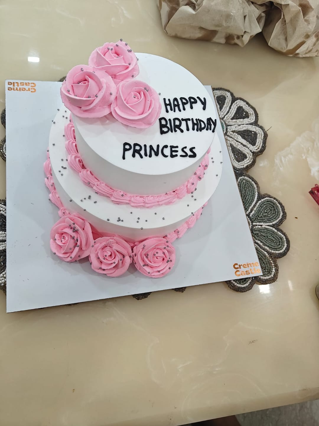 Customer photo review of Floral Custom Cake