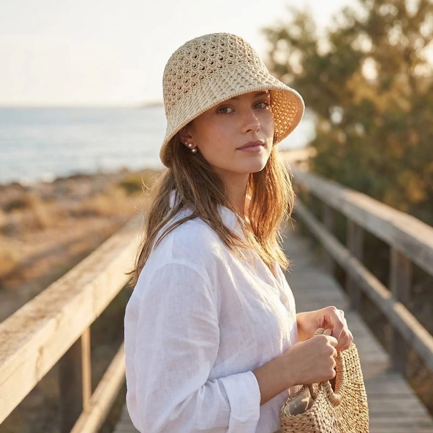 Customer photo review of Beatrice Elegant Sun Protection Bucket Hat