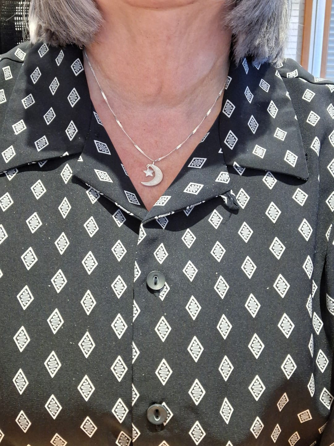 Customer photo review of Moon & Star Pendant