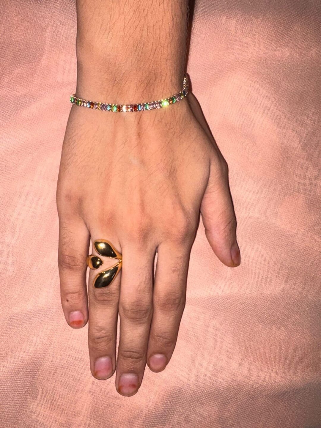 Customer photo review of Rainbow Tennis Bracelet