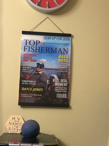 Customer photo review of Custom Fishing Magazine Cover, Personalized Fishing Gifts for Men, Fly Fishing Gifts for Him, Fishing Dad Gift, Angler Funny Fisherman Gift