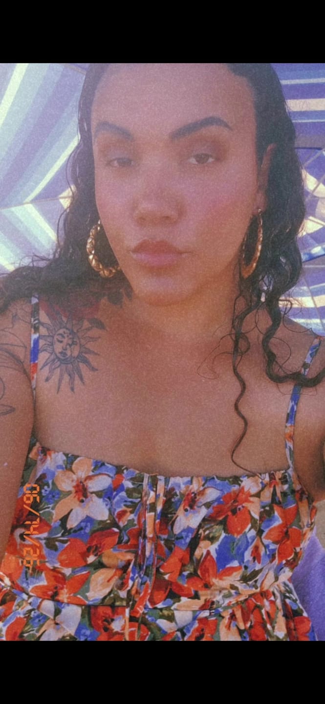 Customer photo review of XOXO Hoop Earrings