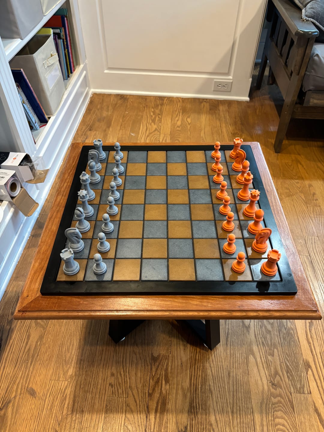 Customer photo review of 19x19x0.5" Full Size Chess Board Silicone Mold With 2" Squares