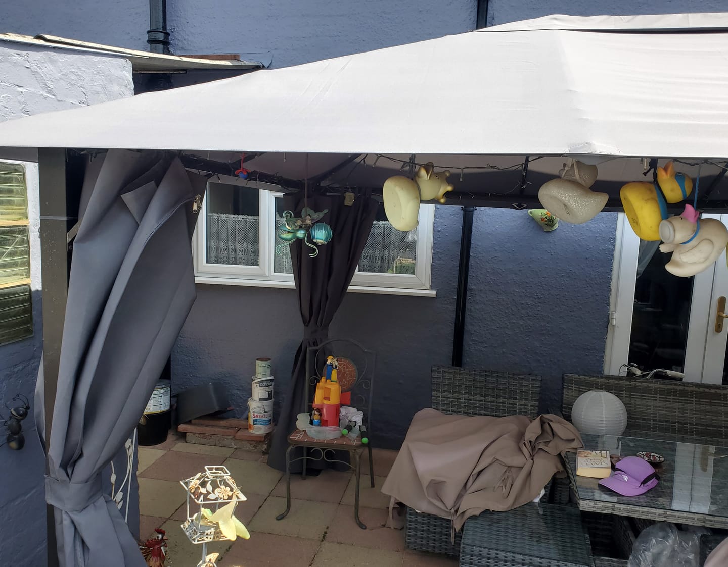 Customer photo review of Vintage Gazebo Curtain Set