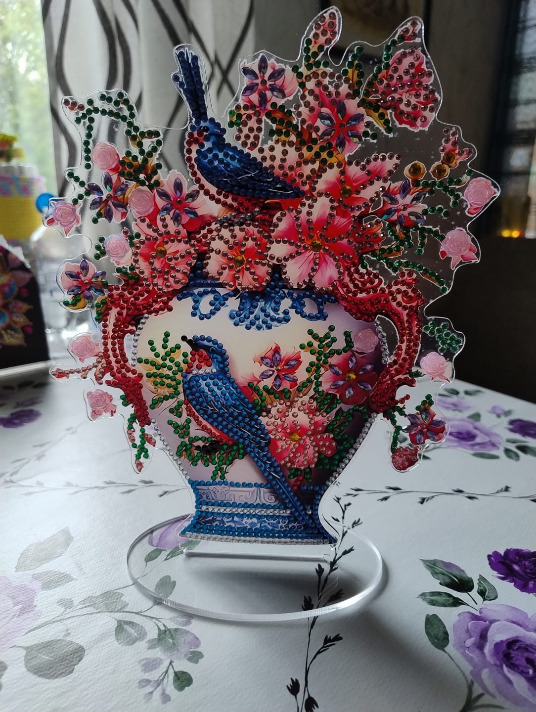 Customer photo review of Diamond Painting Dekoration - Fåglar i blomvas