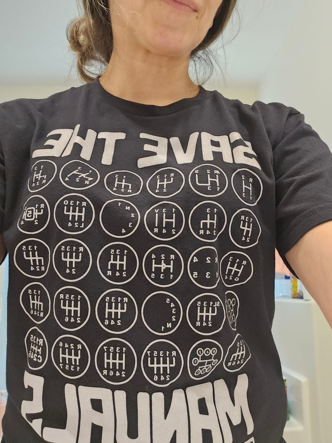 Customer photo review of 80Eighty® Save The Manuals Shirt