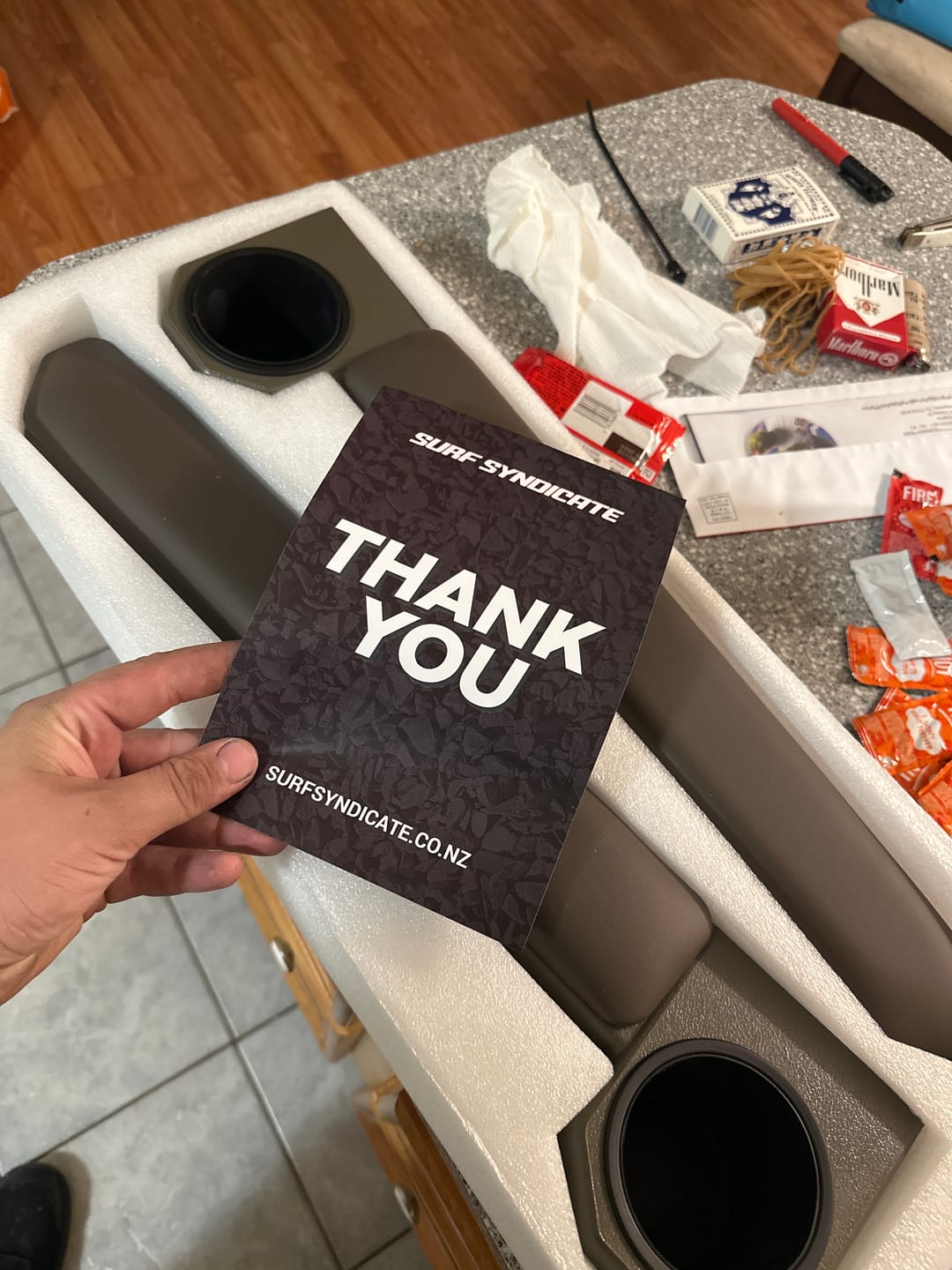 Customer photo review of Cup Holder Armrest Set