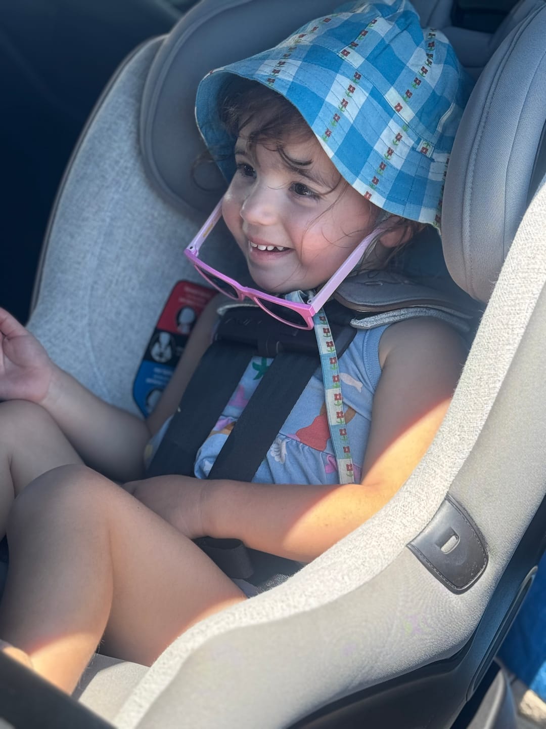 Customer photo review of Blue Flowers Reversible Sunhat