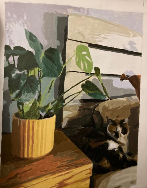 Customer photo review of Custom Paint By Numbers - Turn Trip Memory into Art