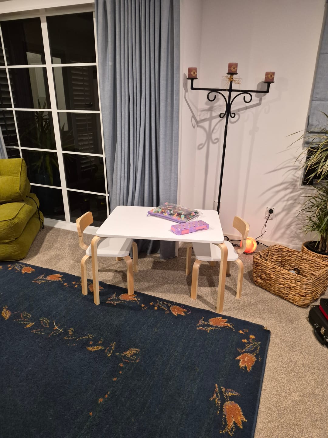 Customer photo review of Scandinavian Kids Table & Chairs Set - White