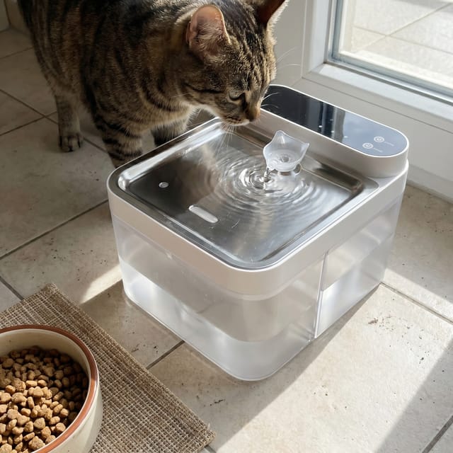 Customer photo review of Purestream AquaOne - Automatic Cat Fountain