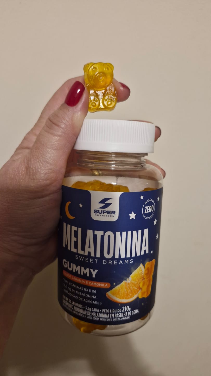 Customer photo review of Gummy Melatonina Laranja e Camomila (60 gomas)