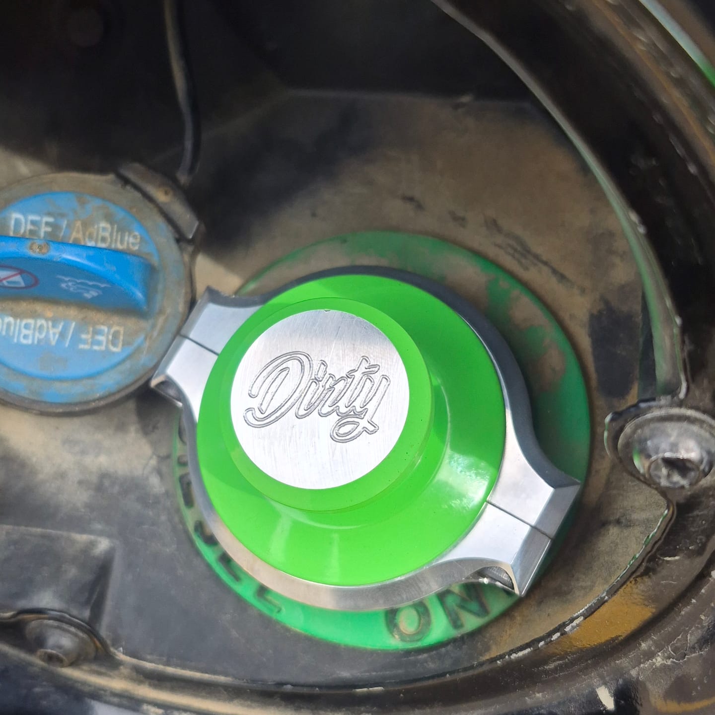 Customer photo review of 2013-2018 Cummins & 2014-2018 EcoDiesel Billet Fuel Filler Cap Fix Kit (A036/A049)