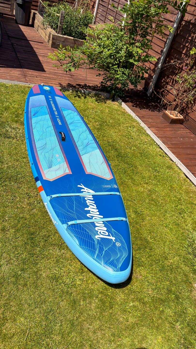 Customer photo review of Aquaplanet ALLROUND TEN 10' Inflatable Paddle Board Package - Azure