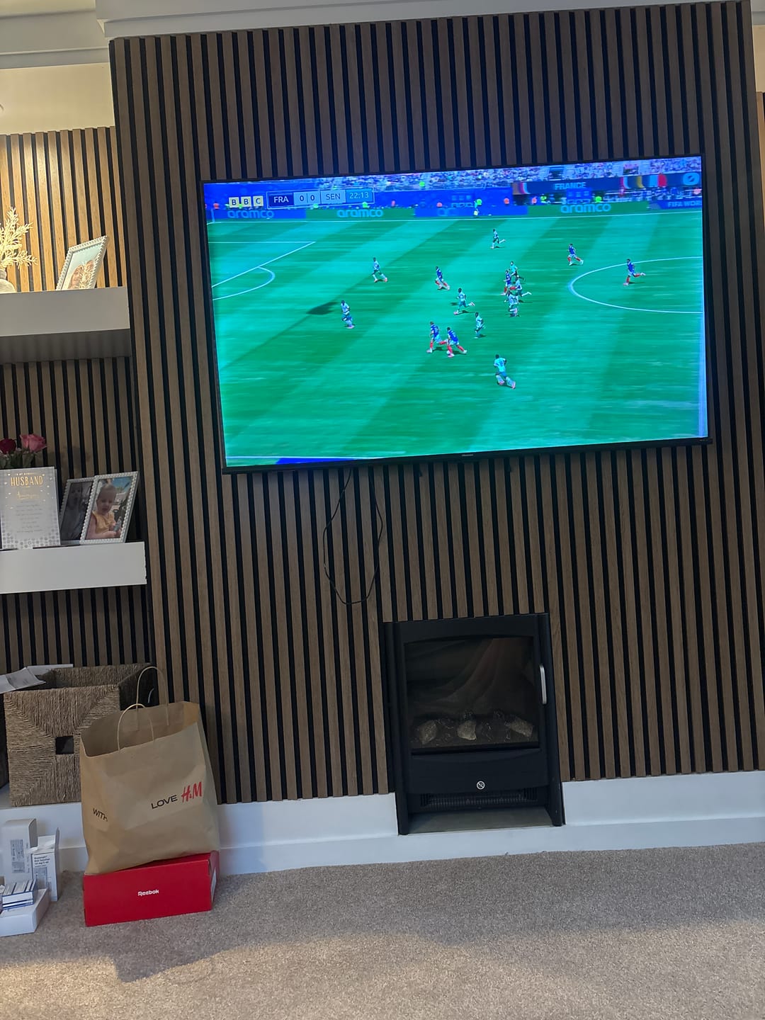 Customer photo review of Premium Acoustic Wall Panels - Natural Oak