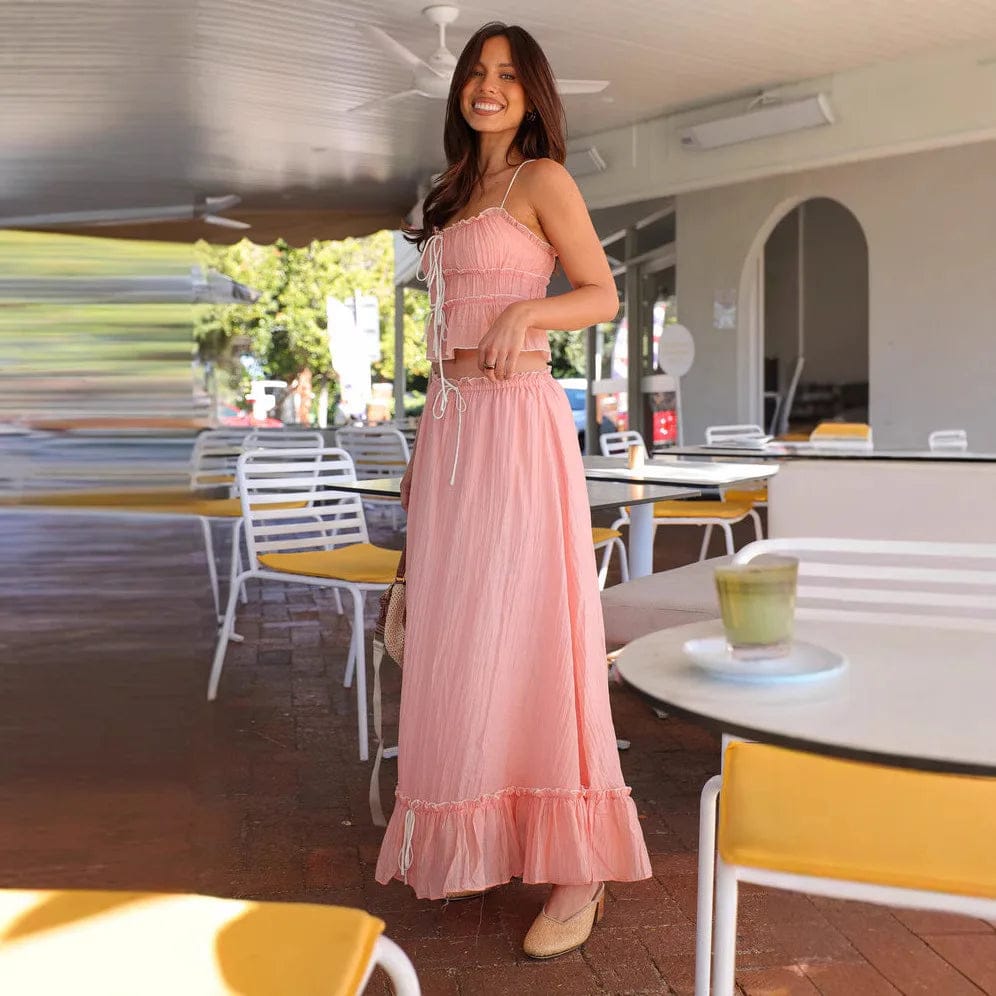 Customer photo review of Celeste Bow Strap Top & Folded Fairy Skirt Set