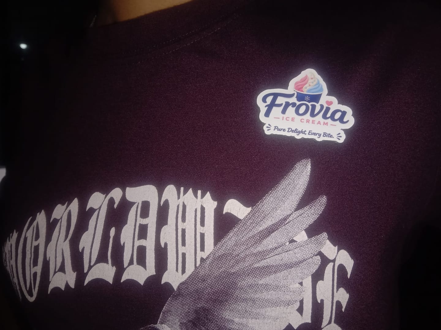 Customer photo review of Customized Magnetic Badge | Wear Your Brand | PrintMine.in