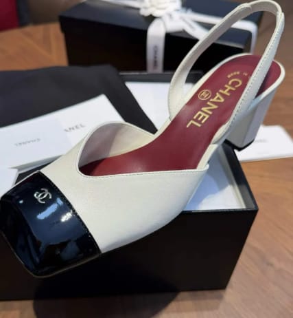 Customer photo review of Chanel 2026 Square Toe Slingback Leather