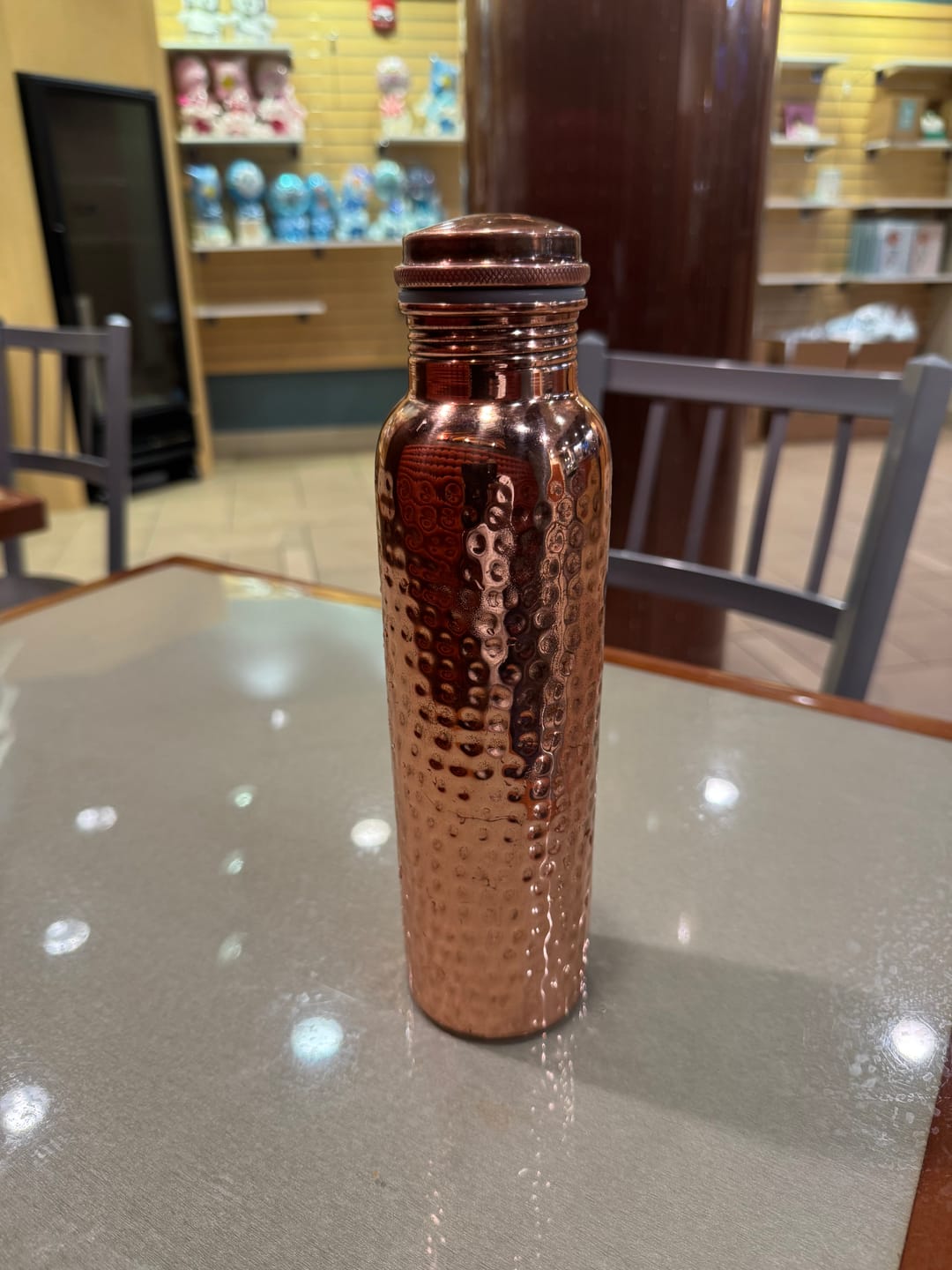Customer photo review of Certified Ayurveda® Pure Copper Water Bottles - V2 Hand-Hammered Edition