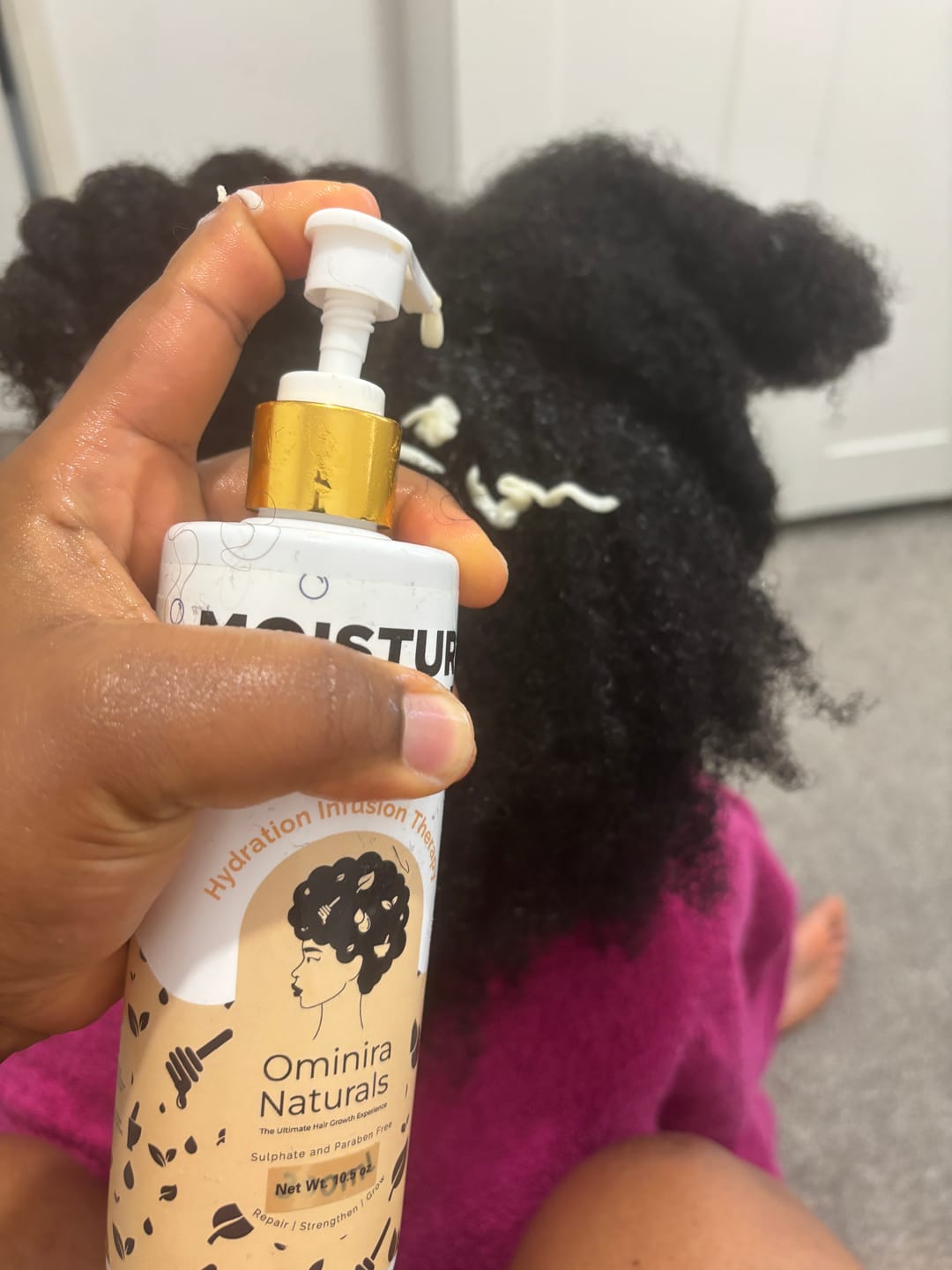 Customer photo review of Moisture Miracle – Leave-in Conditioner