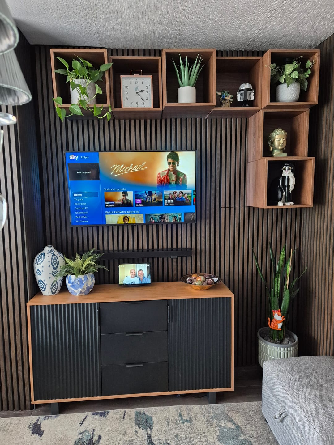 Customer photo review of Premium Acoustic Slatted Wall Panel (Multiple Colours)