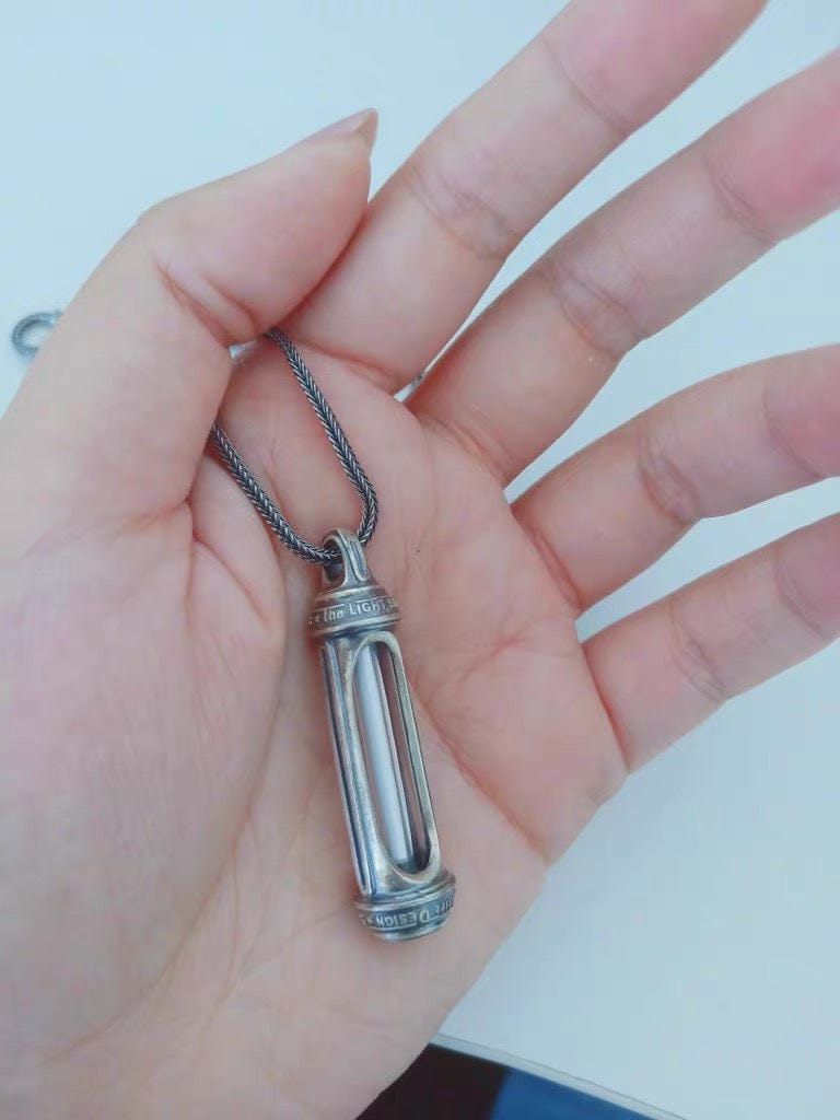 Customer photo review of Eternal Glow Tritium Pendant Sterling Silver Necklace