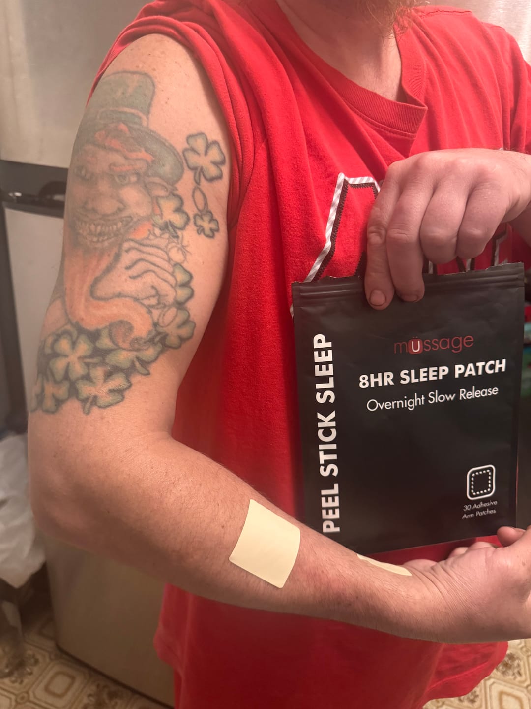 Customer photo review of mussage 8 Hour Sleep Patch