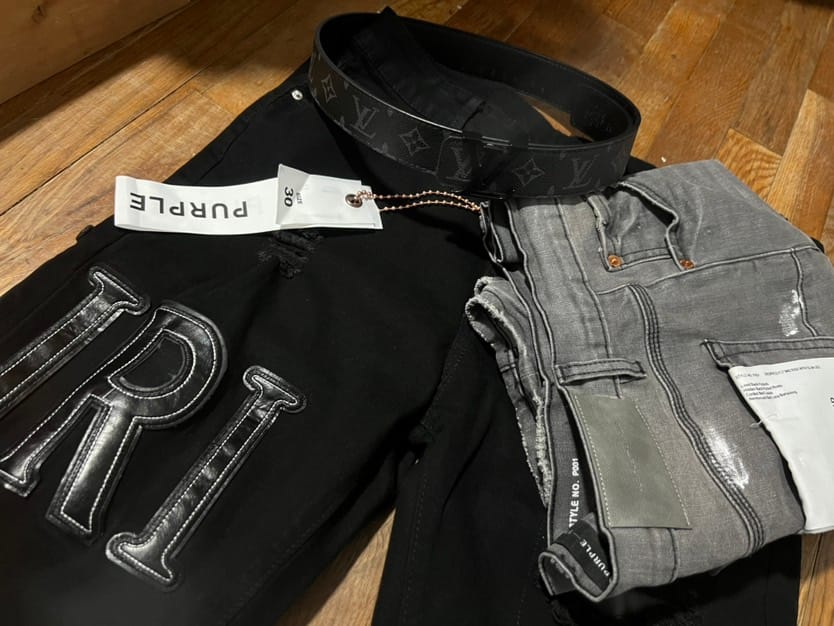 Customer photo review of Purple Jeans